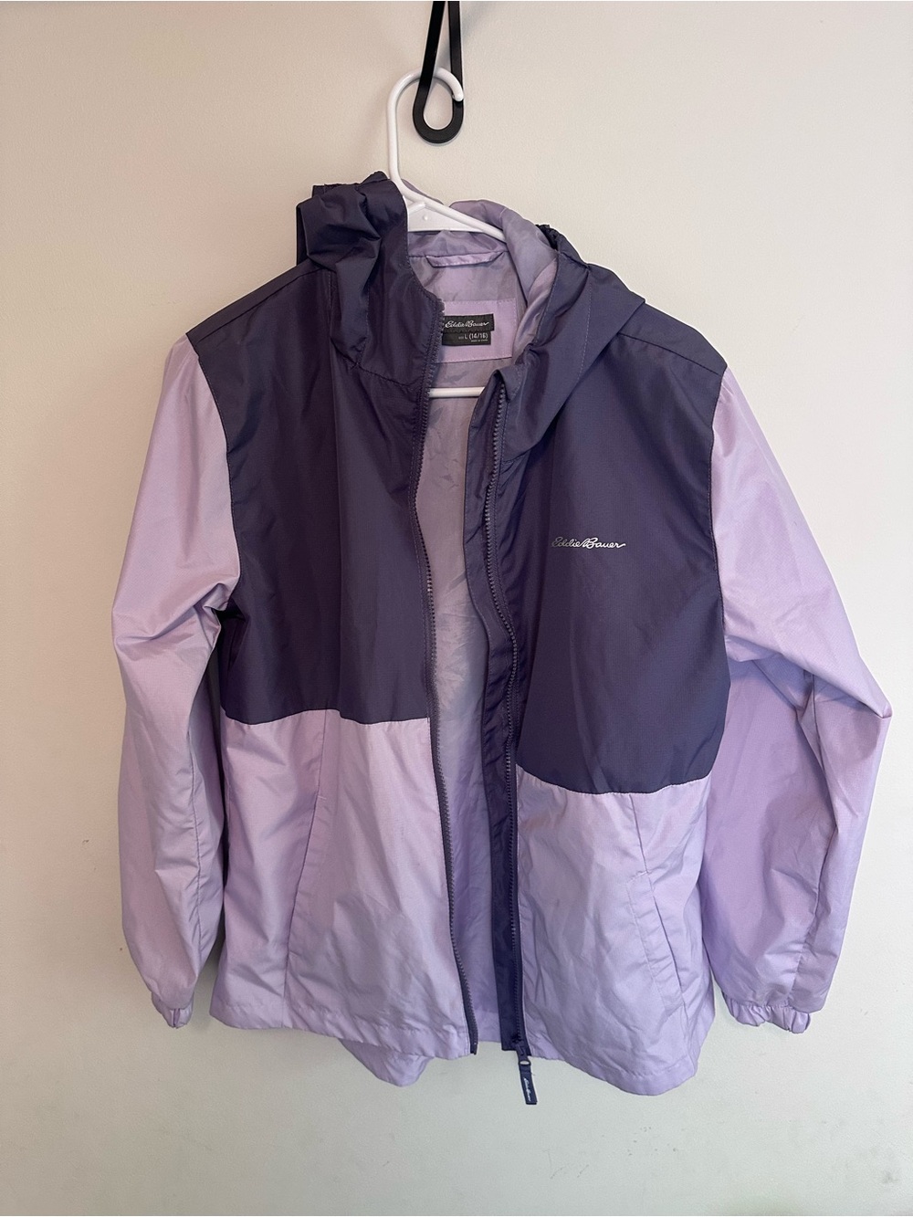 Eddie Bauer Two-Tone Lavender and Deep Purple  Kids Raincoat